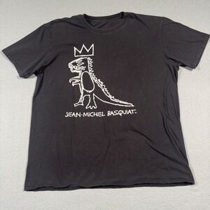 Jean-Michel Basquiat T-Shirt XL Black Pez Dispenser Dinosaur Graphic Art Tee